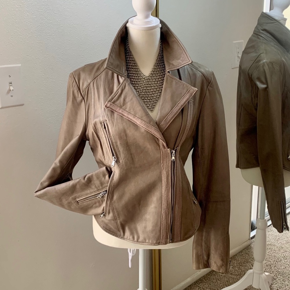 SOLD-Pelle Studio Leather Moto Jacket
